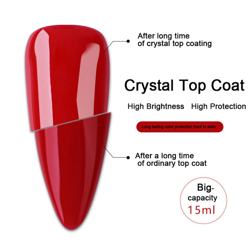 15ml brilhantes super UV limpam não Crystal Top Coat
